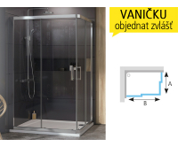 10RV2K sprchový kout 10RV2K-120 (1180-1200mm) profil:satin, výplň:transparent, 1ZJG0U00Z1, Ravak