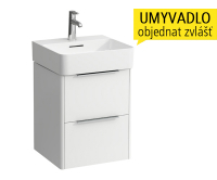 Base skříňka s 2 zásuvkami pod umývátko VAL 45 x 42 cm, bílá/lesk, H4021321102611, Laufen