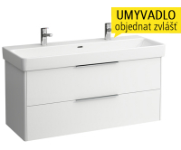 Base skříňka se 2 zásuvkami pod umyvadlo Pro S 120 x 46 cm, bílá/lesk, H4024921102611, Laufen