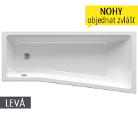 BeHappy II vana akrylátová 160 x 75 cm, levá, bílá, C961000000, Ravak