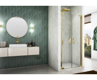 CA2C sprchové dveře dvoukřídlé, 700mm, profil:zlatá, výplň:čiré sklo, CA2C0701207, Ronal