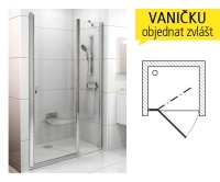 CSD2 sprchové dveře CSD2-100 (975-1005mm) profil:bílý, výplň:transparent, 0QVAC100Z1, Ravak