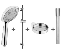 Cubito-N sprchový set - ruční sprcha hranatá 4 funkce,tyč, mýdelník, hadice 170 cm, H3651X00044731, JIKA