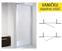 Cubito pure sprchové dveře jednokřídlé 90 cm (865-895mm), profil:stříbro, výplň:transparent, H2542420026681, JIKA