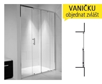 Cubito pure sprchové dveře posuvné 120 cm (1165-1195mm)profil:stříbro, výplň:transparent, H2422440026681, JIKA
