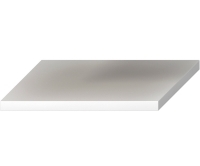 Cubito umyvadlová deska bez otvoru řezatelná 65 -128 cm, bílá, H46J4200105001, JIKA