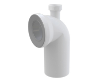 Dopojení k WC - koleno 90° s přípojkou Alca plast A90-90P40 110 mm bílé, A90-90P40, Alcadrain