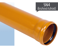 EP KGEM kanalizační trubka SN4 125 x 3,2 x 5000 mm, EP-KGEM1250-SN4, EP