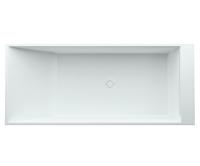 Kartell vana volně stojící 170 x 86 cm s konstrukcí bílá, H2233320006161, Laufen