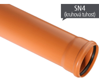 KGEM kanalizační trubka SN4 250 x 6,2 x 5000 mm, 224050, OSMA