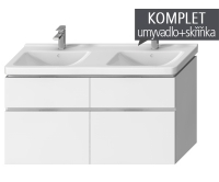 Komplet Cubito skříňka s 4 zásuvkami s umyvadlem 130 x 48,5 cm, bílá, TK0J4274025001, JIKA