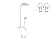 Raindance Select Showerpipe 360 sprchová baterie termostatická s hlavovou sprchou, bílá/chrom, 27112400, Hansgrohe