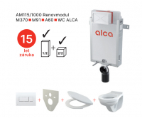 Renovmodul AM115/1000-5:1 pro závěsné WC (M1710+M91+A60+WC ALCA), AM115/1000-5:1-A60, Alcadrain