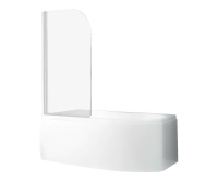 Screen Pro vanová zástěna 810 x 1400 mm, profil:bílý, výplň:transparent, 4000688, Roth