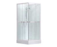 Simple Square sprchový box 90 x 90 cm, profil:bílý, výplň:transparent