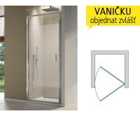 TLSP sprchové dveře jednokřídlé 800 (775-825 mm) profil:aluchrom, výplň:čiré sklo, TLSP0805007, Ronal