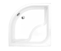 Viki Lux vanička plastová 80 x 80 x 48 cm R550 bílá, včetně panelu a nožiček