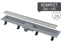 Žlab podlahový APZ10 Simple plastový s nerezovým roštem 950 mm, APZ10-950M, Alcadrain