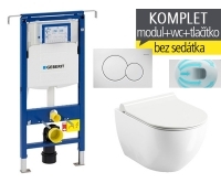 Závěsný WC komplet T-07 Duofix Special + Chrome UNI RIMOFF klozet závěsný 51 cm, T-07 RCR, Geberit