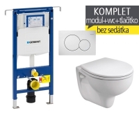 Závěsný WC komplet T-07 Duofix Special + Rekord klozet závěsný 52 cm, T-07 KRE, Geberit