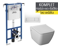 Závěsný WC komplet T-12 JIKA do bytových jader + Pure klozet závěsný 54 cm, T-12 JPU, JIKA