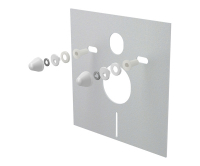 Zvuková izolace pro závěsné WC Alca obdelníková krytky bílé, M930, Alcadrain