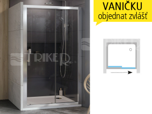 10DP2 sprchové dveře 10DP2-100 (982-1022mm) profil:satin, výplň:transparent