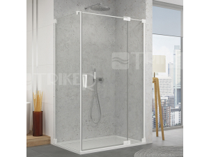CA13 Sprchové dveře pravé 900/2000 bílá mat/čiré sklo