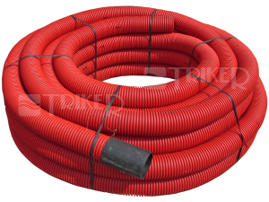 Chránička kabelová červená korugovaná 110/92mm (svitek 50m)