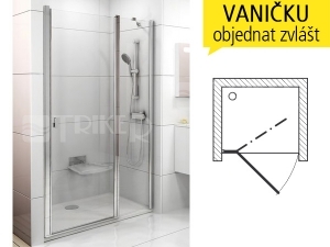 CSD2 sprchové dveře CSD2-110 (1075-1105mm) profil:satin, výplň:transparent
