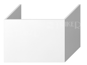 Cubito skříňka pod desku 64 cm 1 zásuvka, bílá/lesklý lak
