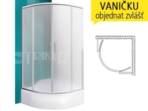Portland Neo sprchový kout 90 x 90 cm (880-890mm) profil:brillant, výplň:matt glass
