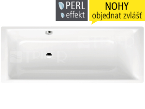 Puro vana ocelová s bočním přepadem 190 x 90 cm 697, bílá + Perl-Effekt / standardní přepad