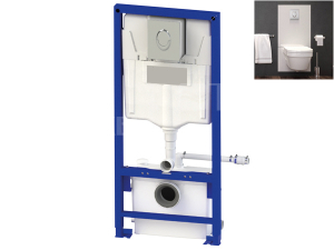 SANIWALL Pro UP podomítkový modul pro závěsné WC s čerpadlem (verze se skleněným panelem)