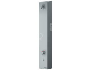 SLZA 21PT Nerezový sprchový nástěnný panel s piezo tlačítkem pro 2 vody, s termostatem