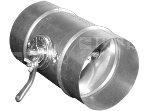 Ventilační zpětná klapka kovová regulační METAL-K KKP R 125 mm