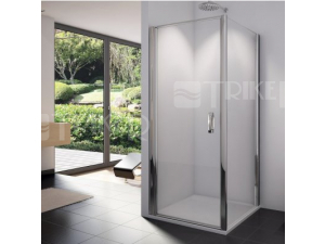 Výprodej SL1+SLT1 sprchové dveře s boční stěnou 90X90 ALU/ČIRÉ