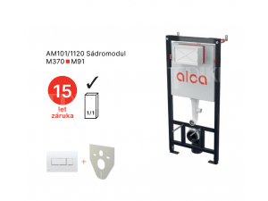 Závěsný WC komplet Alca Plast AM101/1120 do sádrokartonu 3v1