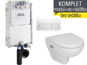 Závěsný WC komplet T-10 JIKA pro zazdění + Lyra plus Compact klozet závěsný 49 cm