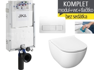 Závěsný WC komplet T-10 JIKA pro zazdění + Mio-N RIMLESS klozet závěsný 53 cm